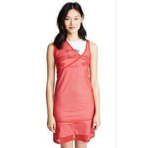 HELMUT LANG Re-Edition Archive Diamond Head Mesh Layered Red Tank Dress Medium